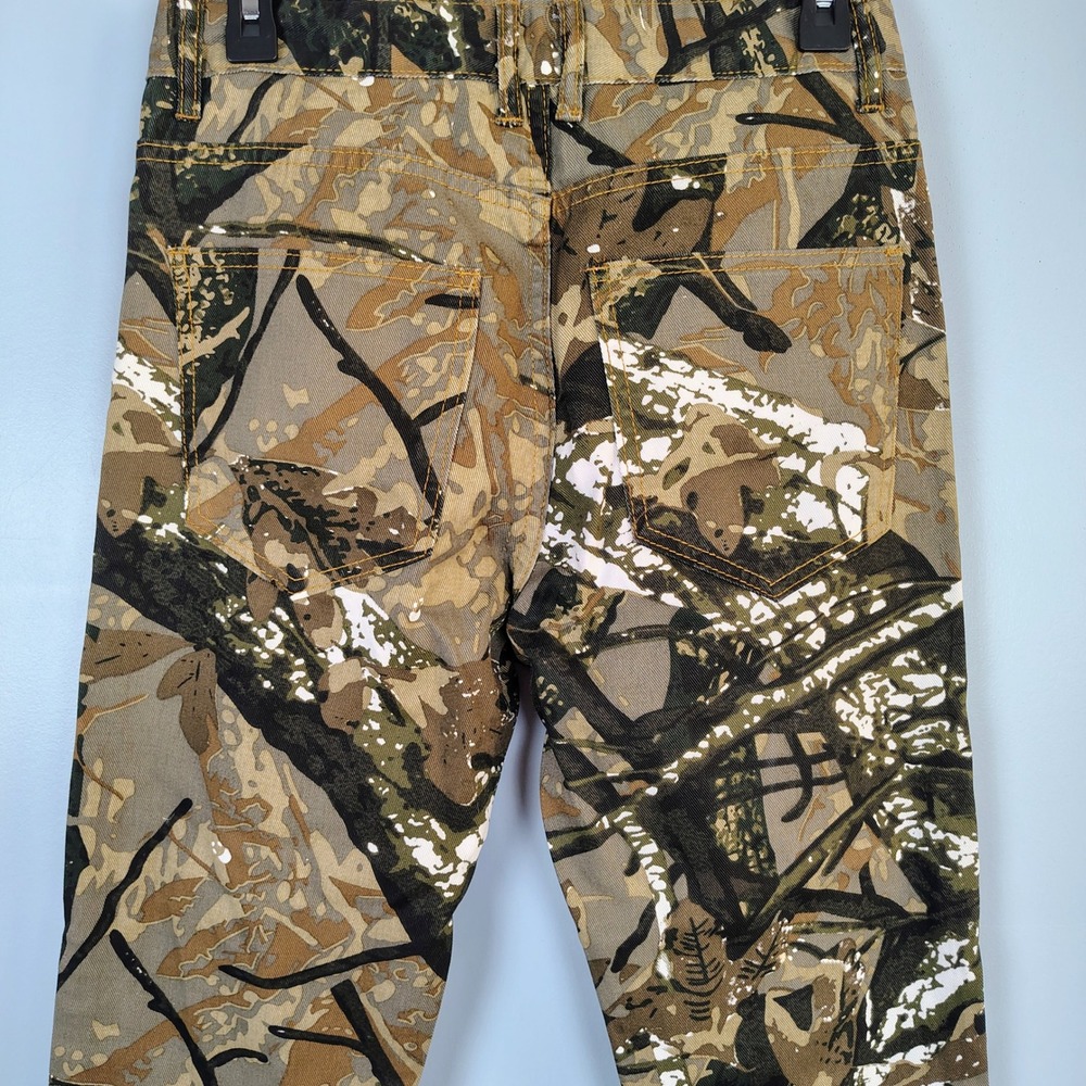 Real Tree Camo Denim Pants Brown Tan Forest Print Size 28 x 29 hiking hunting - Picture 5 of 7